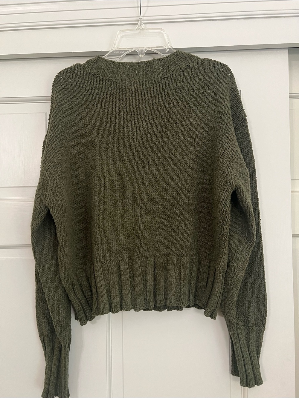Like New J CREW Super Soft Olive Green Crewneck Sweater - Medium - Picture 7 of 11